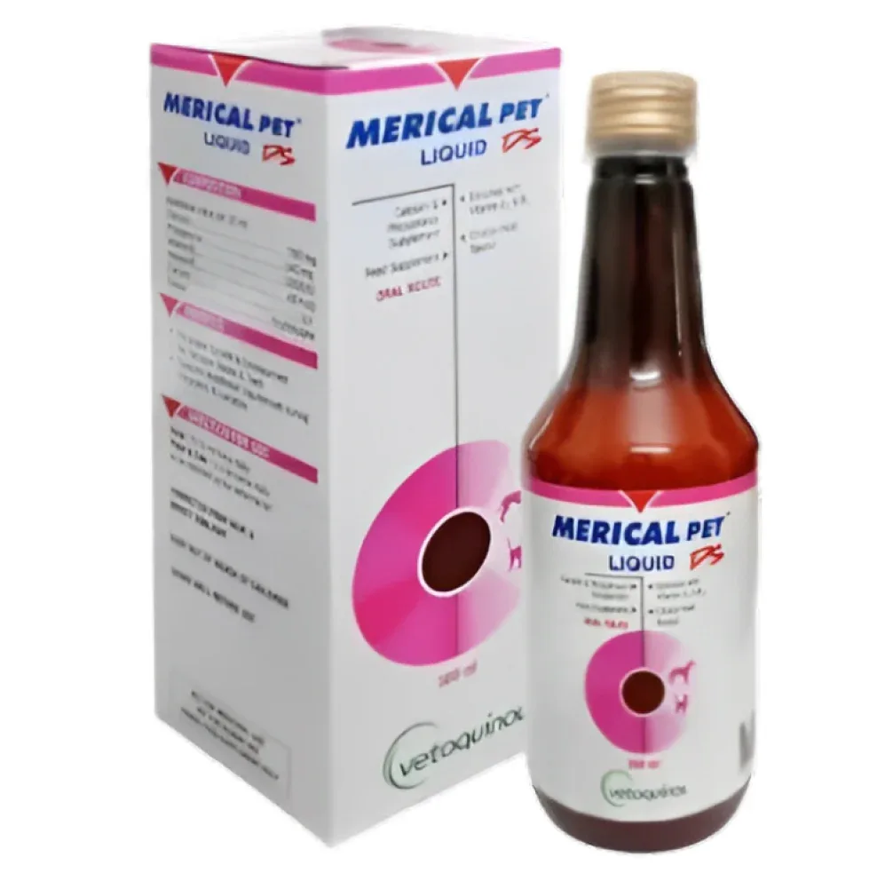 Vetoquinol Merical Pet Liquid DS Calcium & Phosphorus Supplement for Dogs and Cats - Image 2