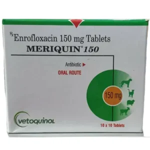 Vetoquinol Meriquin 150mg Enrofloxacin Tablets for Dogs and Cats
