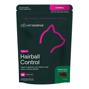Vetri-Science Cat Hairball Digestive Support, 60-Count