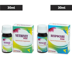 Vetrina Vetrivit Avian Multivitamin 30ml and Respocare Avian Drops 30ml Combo