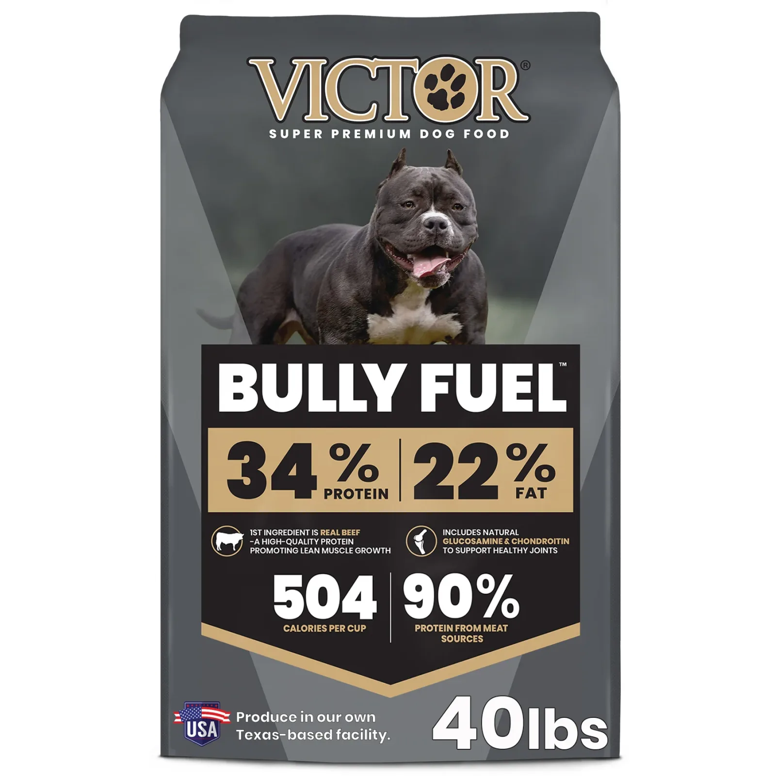 Victor Bully Fuel Dry Dog Food Beef & Chicken 40 lb
