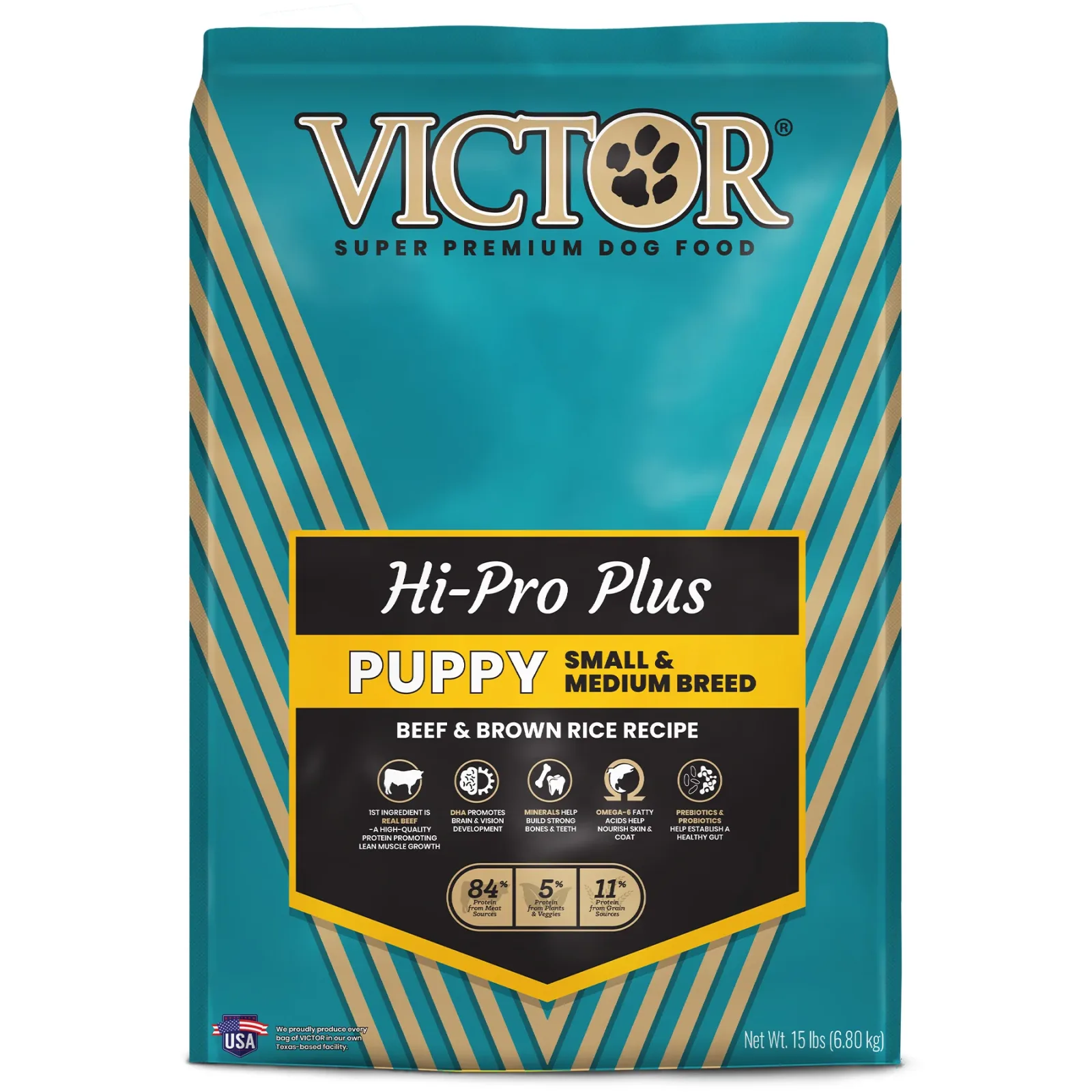 Victor Classic Hi-Pro Plus Small & Medium Breed Dry Puppy Food 15 lb