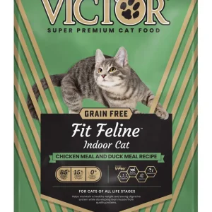 Victor Fit Feline Indoor Dry Cat Food - Chicken & Duck, 15 lb