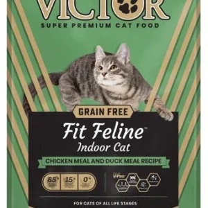 Victor Fit Feline Indoor Dry Cat Food - Chicken & Duck, 5 lb