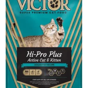 Victor Hi-Pro Plus Active Cat & Kitten Dry Cat Food - Ocean Fish, 15 lb
