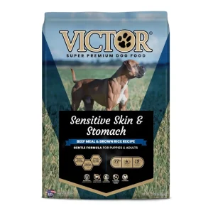 Victor Super Premium Dog Food Sensitive Skin & Stomach Beef & Brown Rice, 15 lb