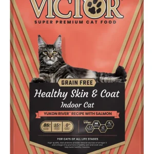 Victor Super Premium Healthy Skin & Coat Indoor Dry Cat Food - Yukon River with Salmon, 15 lb