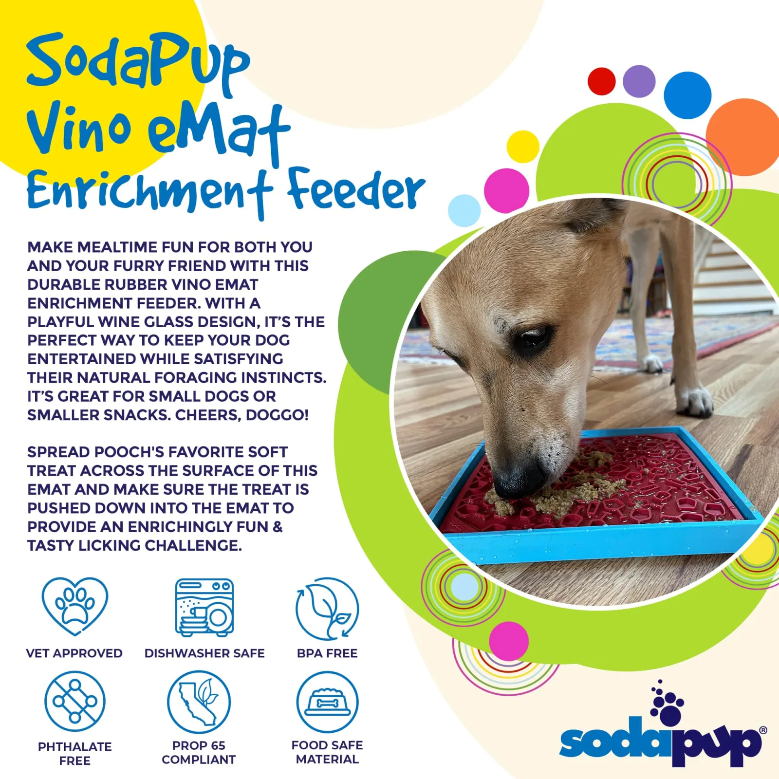 Vino Dog eMat - Enrichment Lick Mat For Dogs and Cats - Image 2