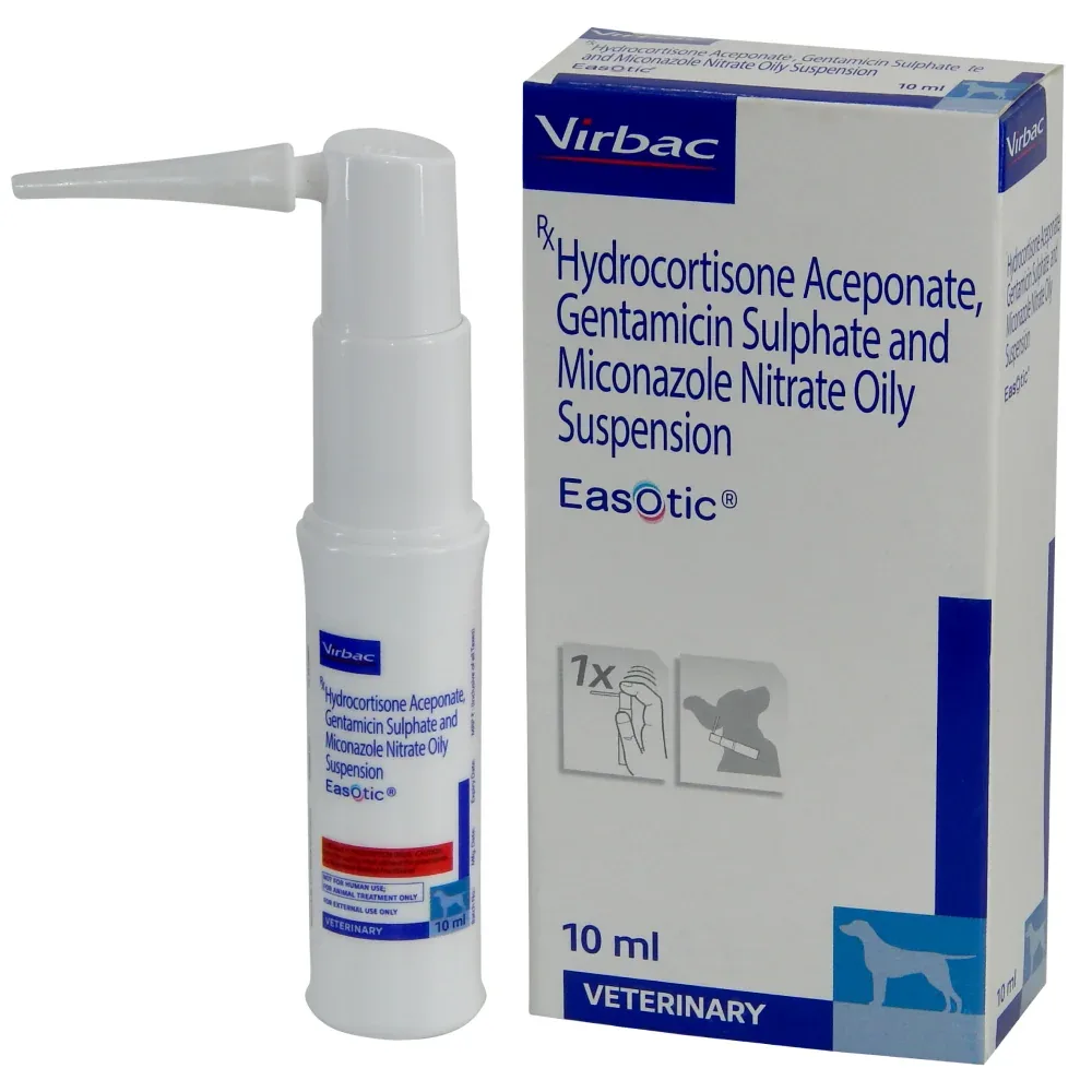 Virbac Epiotic Ear Cleanser (100ml) and Easotic Ear Drops (10ml) Combo - Image 2