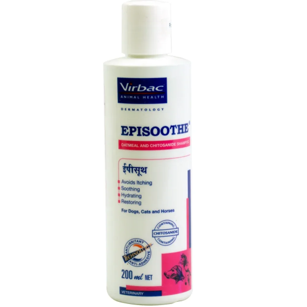 Virbac Episoothe Oatmeal Shampoo (200ml) and Intas Eazypet Dog Deworming Tablet Combo - Image 2