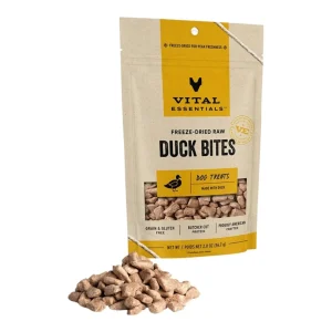 Vital Essentials Dog Freeze-Dried Grain-Free Duck Bites Dog Treats 2 oz