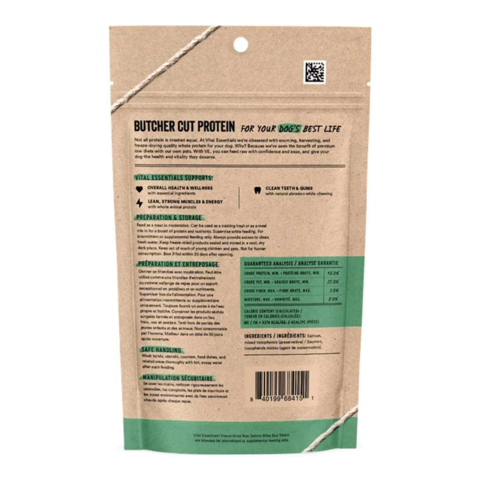 Vital Essentials Dog Freeze-Dried Raw Grain-Free Salmon Bites Dog Treats, 2.5 oz - Image 2