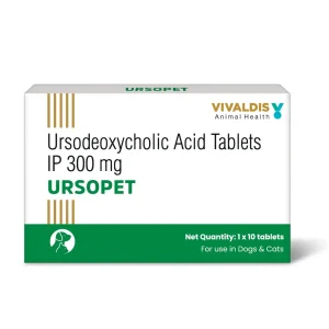 Vivaldis Ursopet Tablet 300mg (Ursodeoxycholic Acid) for Dogs & Cats