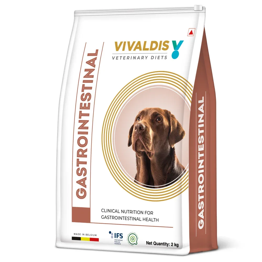 Vivaldis V Diet Gastrointestinal Dog Dry Food (2kg) and Venkys Gutwell Pre & Probiotics Gut Health Powder (100g) Combo - Image 2