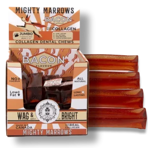 Wag & Bright Supply Co. - Mighty Marrows Collagen Dental Chew - Bacon