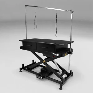 Waggz Store-Low Lite 47” Electric Dog Grooming Table (Black)