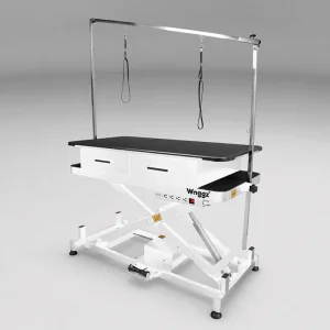 Waggz Store-Low Lite 47” Electric Dog Grooming Table (White)