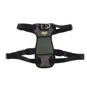Walk Right Front-Connect Padded Dog Harness, Black, Large, 26-38 in
