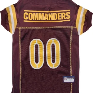 Washington Commanders Pet Striped Jersey