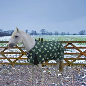Waterproof Pony Turnout Blanket - 220 g Insulated Winter Horse Blanket with Fun Print