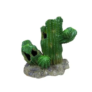 Weco Wecorama Badlands Hollow Saguaro Cactus Terrarium Ornament - Brown & Green, 7.6 in
