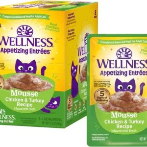 Wellness Appetizing Entrees Chicken & Turkey Mousse Cat (1.4oz)