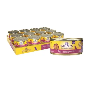 Wellness Cat Complete Health Grain-free Chicken Lobster Pate, 5.5 oz each, Case of 24