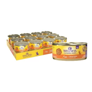 Wellness Cat Complete Health Grain-free Chicken Pate, 5.5 oz each, Case of 24