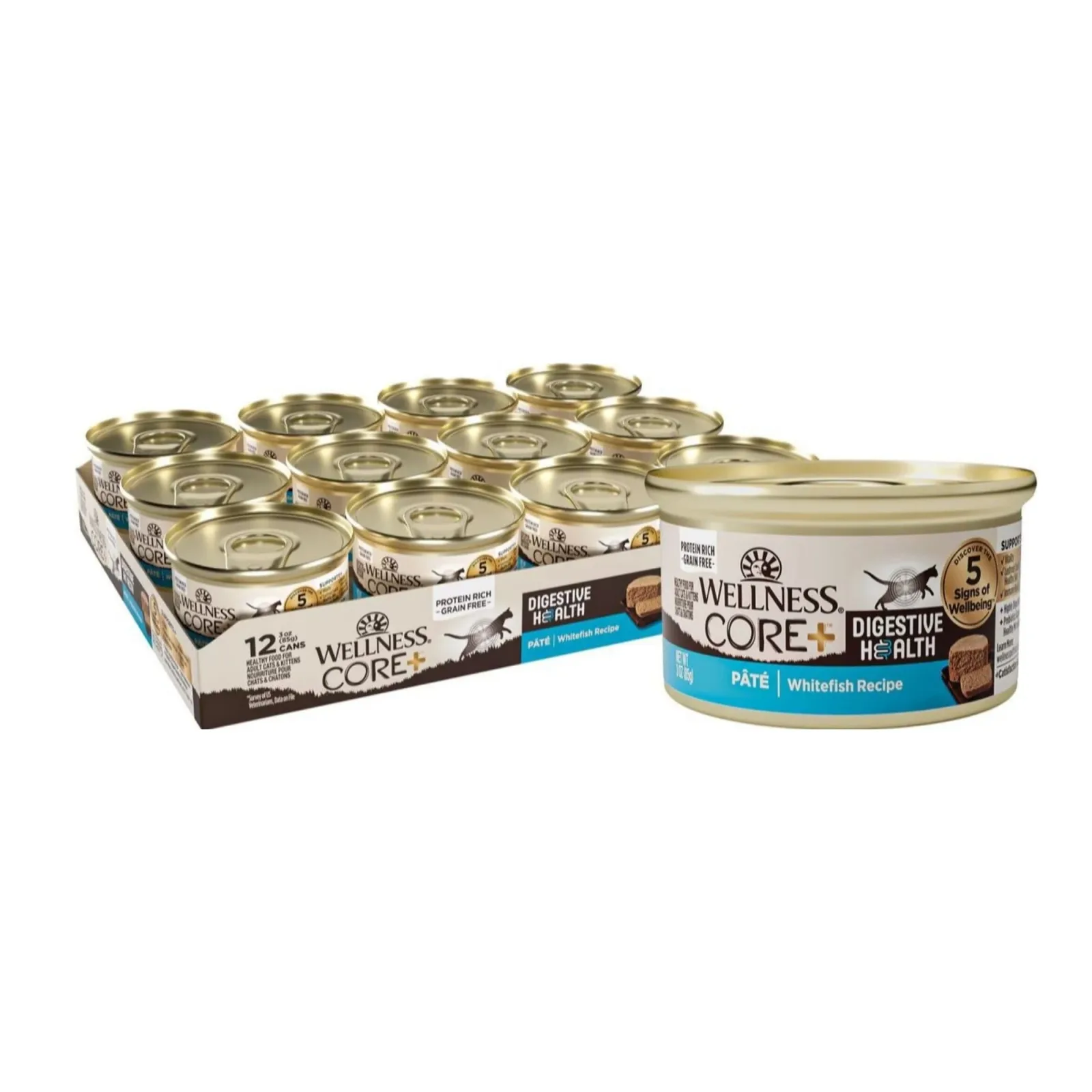 Wellness Cat Core Digestive Health Whitefish Pate 3 oz. 12 ct