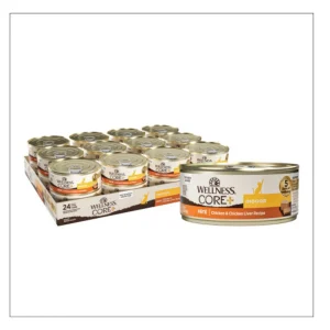 Wellness Cat Core Indoor Chicken & Chicken Liver Pate, 5.5 oz each, Case of 24
