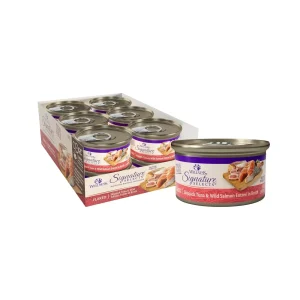 Wellness Cat Core Signature Select Flaked Skipjack Tuna Salmon Entrée, 5.3 oz each, Case of 12