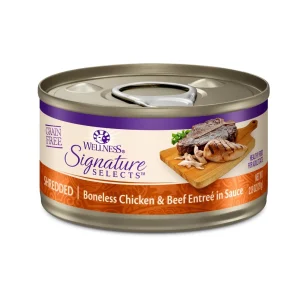 Wellness Cat Core Signature Select Shredded Chicken Beef Entrée 2.8 oz. 12 ct