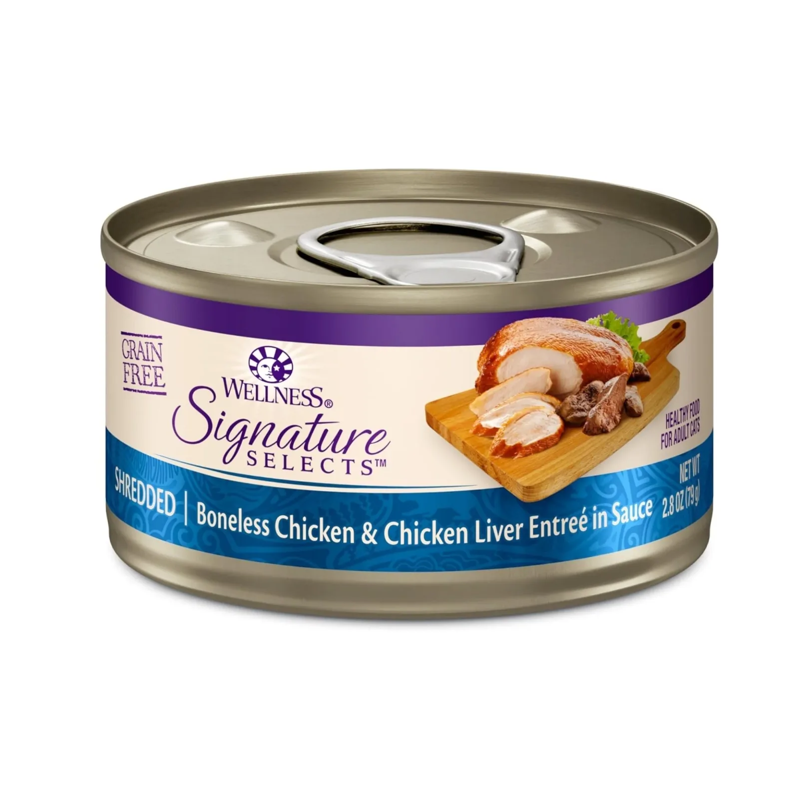 Wellness Cat Core Signature Select Shredded Chicken Liver Entrée, 5.3 oz each, Case of 12