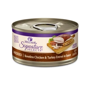 Wellness Cat Core Signature Select Shredded Chicken Turkey Entrée 2.8 oz. 12 ct