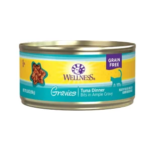 Wellness Complete Health Grain-Free Wet Cat Food - Salmon Entree in Gravy, 5.5 oz each, Case of 12