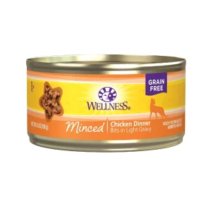 Wellness Complete Health Minced Chicken Wet Cat Food, 5.5 oz each, Case of 24