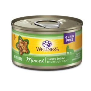 Wellness Complete Health Minced Turkey Entrée Wet Cat Food, 3 oz each, Case of 24