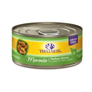 Wellness Complete Health Morsel Turkey Dinner Wet Cat Food, 5.5 oz each, Case of 24