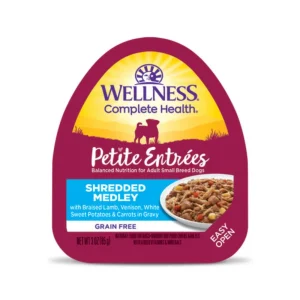 Wellness Complete Health Petite Entrées Shredded Medly Braised Lamb Venison Sweet Potato Carrot 3 oz. 12 ct