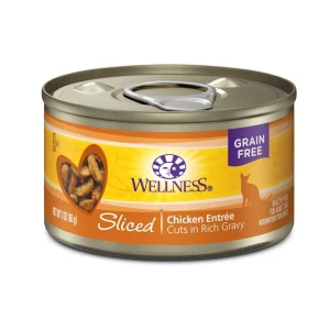 Wellness Complete Health Sliced Chicken Entree Wet Cat Food, 3 oz each, Case of 24