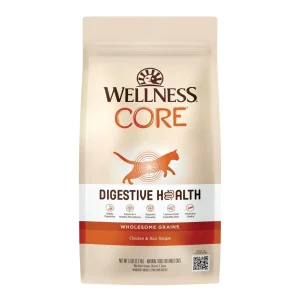 Wellness CORE Digestive Health Dry Cat Food - Chicken and Rice Recipe, 5 lb