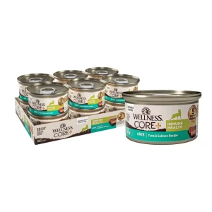 Wellness CORE+ Immune Health Wet Cat Food - Tuna and Salmon Grain-Free Pate, 2.8 oz, 12 ct