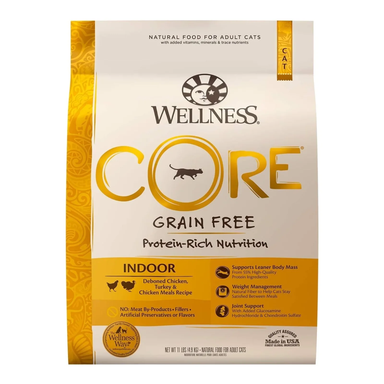 Wellness CORE Indoor Grain-Free Dry Cat Food - Chicken and Turkey, 11 lb