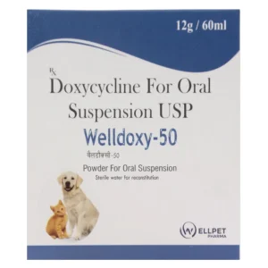 Wellpet Welldoxy 50 Syrup (Doxycycline Oral Suspension) Antibiotic Solution for Dogs & Cats