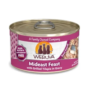 Weruva Cat Mideast Feast with Grilled Tilapia in Gravy, 3 oz each, Case of 24