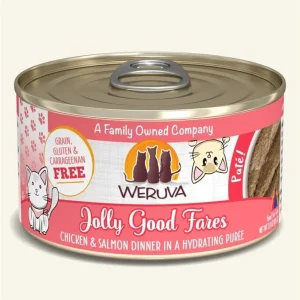 Weruva Cat Pate Jolly Good Fares Chicken and Salmon Dinner, 3 oz 8 ct