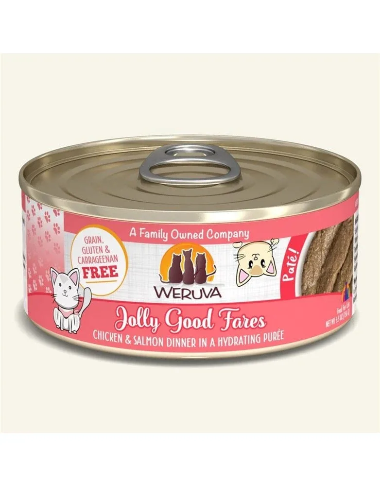Weruva Cat Pate Jolly Good Fares Chicken and Salmon Dinner, 5.5 oz 8 ct