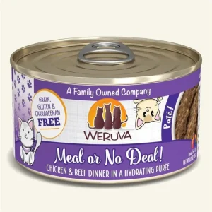 Weruva Cat Pate Meal or No Deal! Chicken and Beef Dinner, 3 oz 8 ct