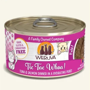 Weruva Cat Pate Tic Tac Whoa! Tuna and Salmon Dinner 3 oz. 12 ct