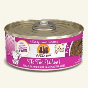 Weruva Cat Pate Tic Tac Whoa! Tuna and Salmon Dinner 5.5 oz. 8 ct